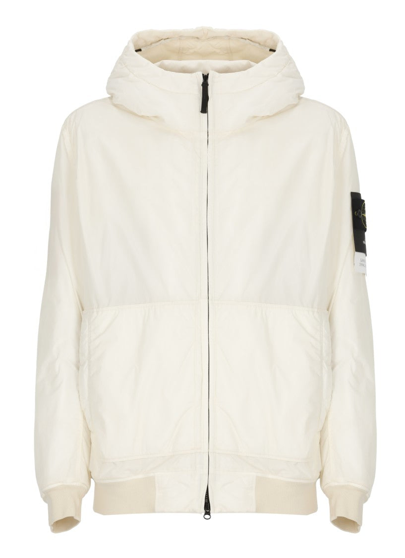 Stone Island Ivory Hooded Jacket