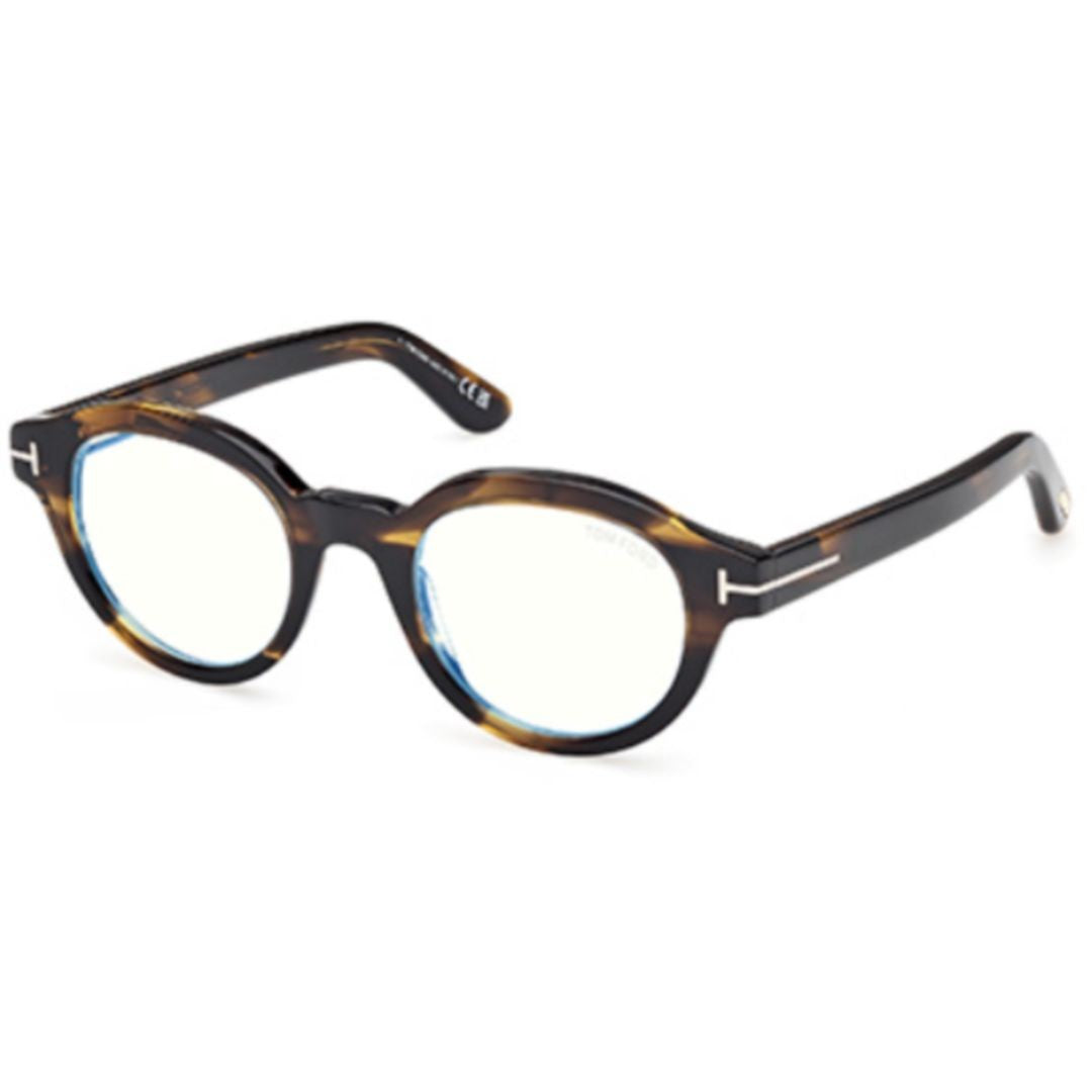 Tom Ford Ft6037-B Round Tortoiseshell Acetate Eyeglasses