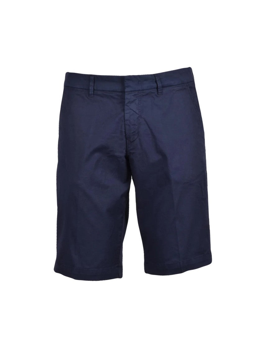Fay Blue Cotton Elastane Bermuda Shorts