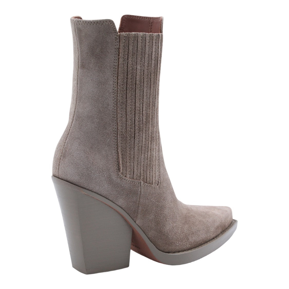 Paris Texas Beige Ankle Boots With Pointed Toe