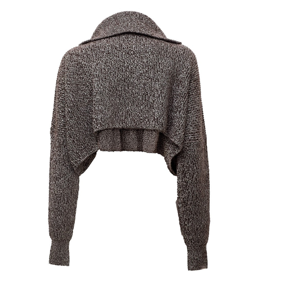 Sportmax Rive Cropped Half-Zip Wool-Blend Sweater