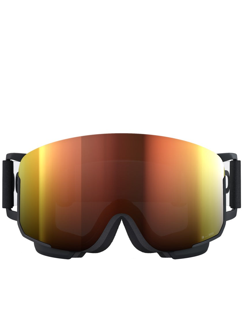 Poc Black Nexal Wraparound Reflective Ski Goggle