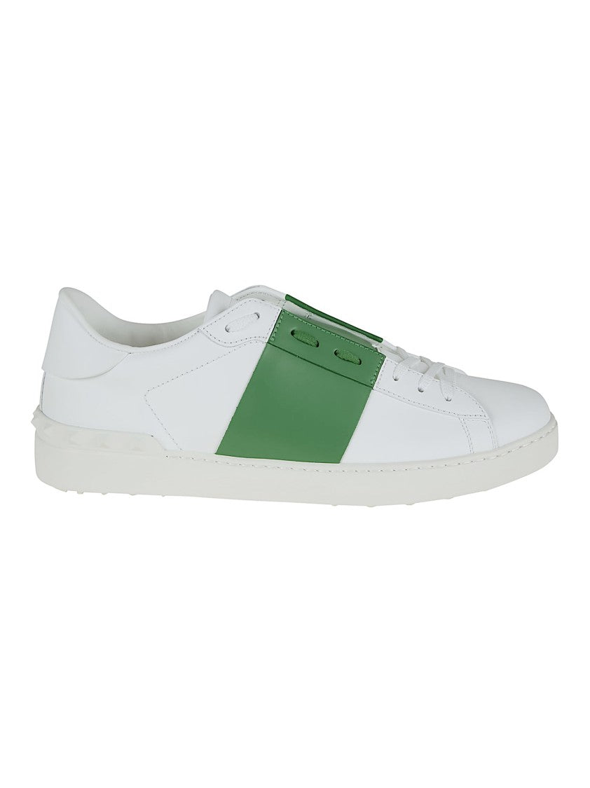 Valentino Garavani Low-Top White Sneakers With Contrasting Leather Band