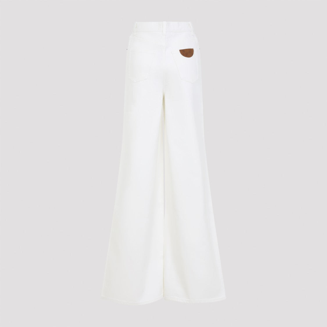 Chloé High-Waisted Wide-Leg Denim With Design