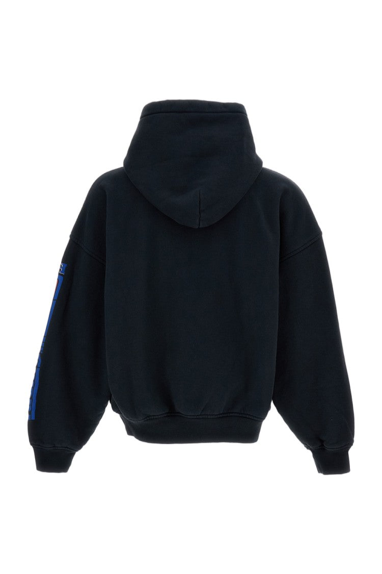 Rhude Black Brushed Cotton Oversized Hoodie