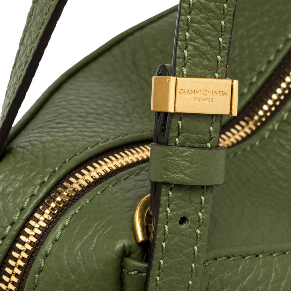 Gianni Chiarini Green Dea 2-Handle Duffle Bag