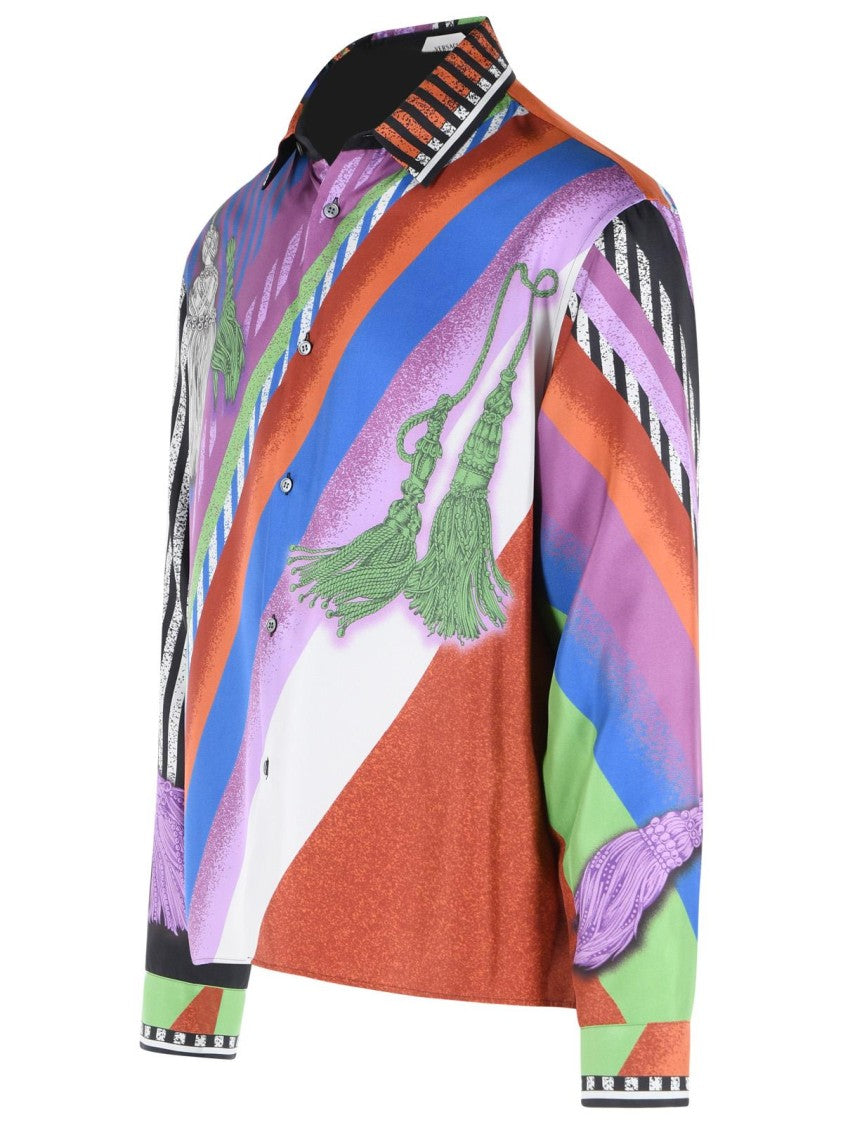Versace Multicolor Silk Shirt