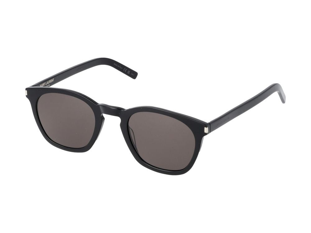 Saint Laurent Black Sleek Acetate Slim Sunglasses