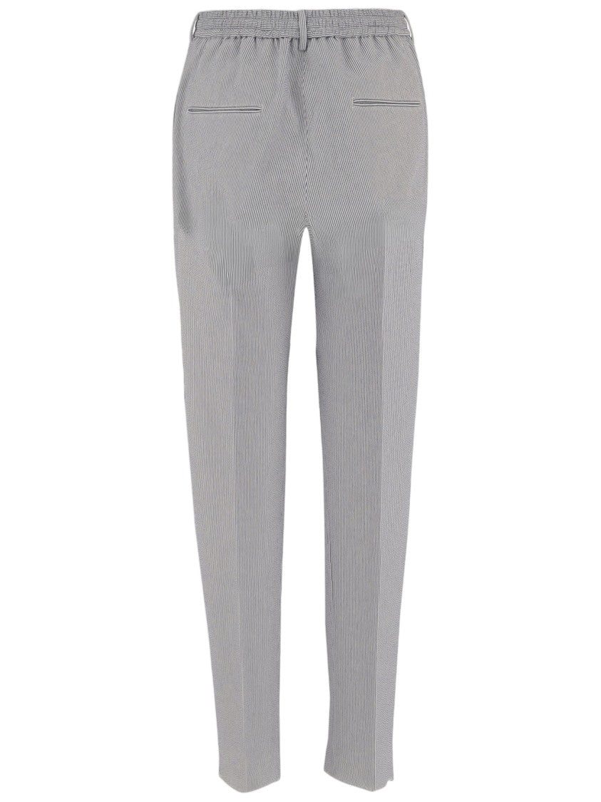 Tagliatore Stretch Cotton-Blend Striped Pants