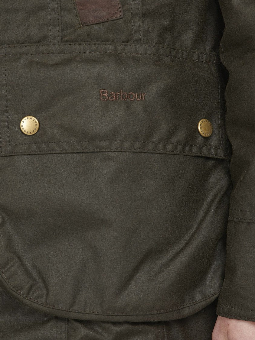 Barbour Bower Wax Jacket With Corduroy Collar