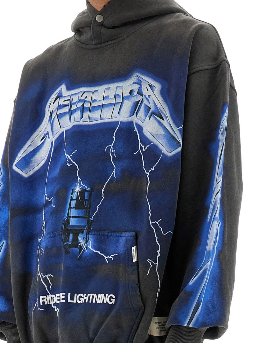 Represent Oversized Graphic Hoodie With Lightning Motifs