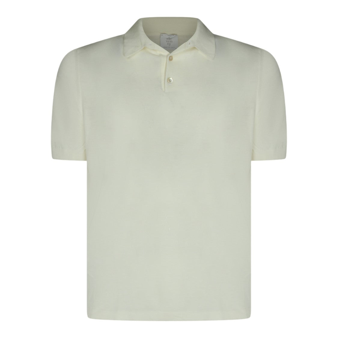 Eleventy Short-Sleeve Polo Shirt With Ribbed Hem And Cuffs