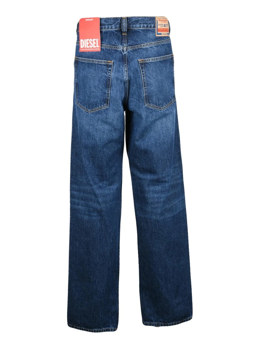 Diesel Blue Cotton D-Macs Loose Jeans