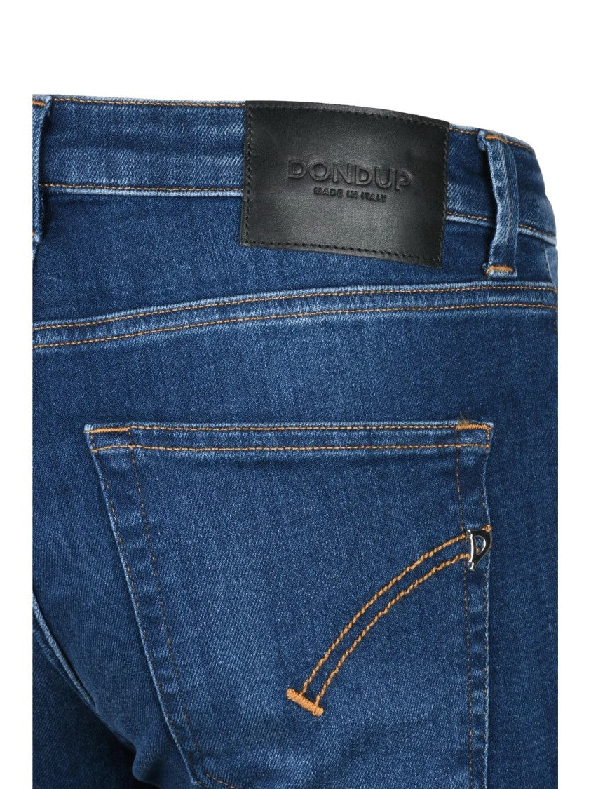 Dondup Mandy Blue Classic Flared Cotton-Blend Jeans