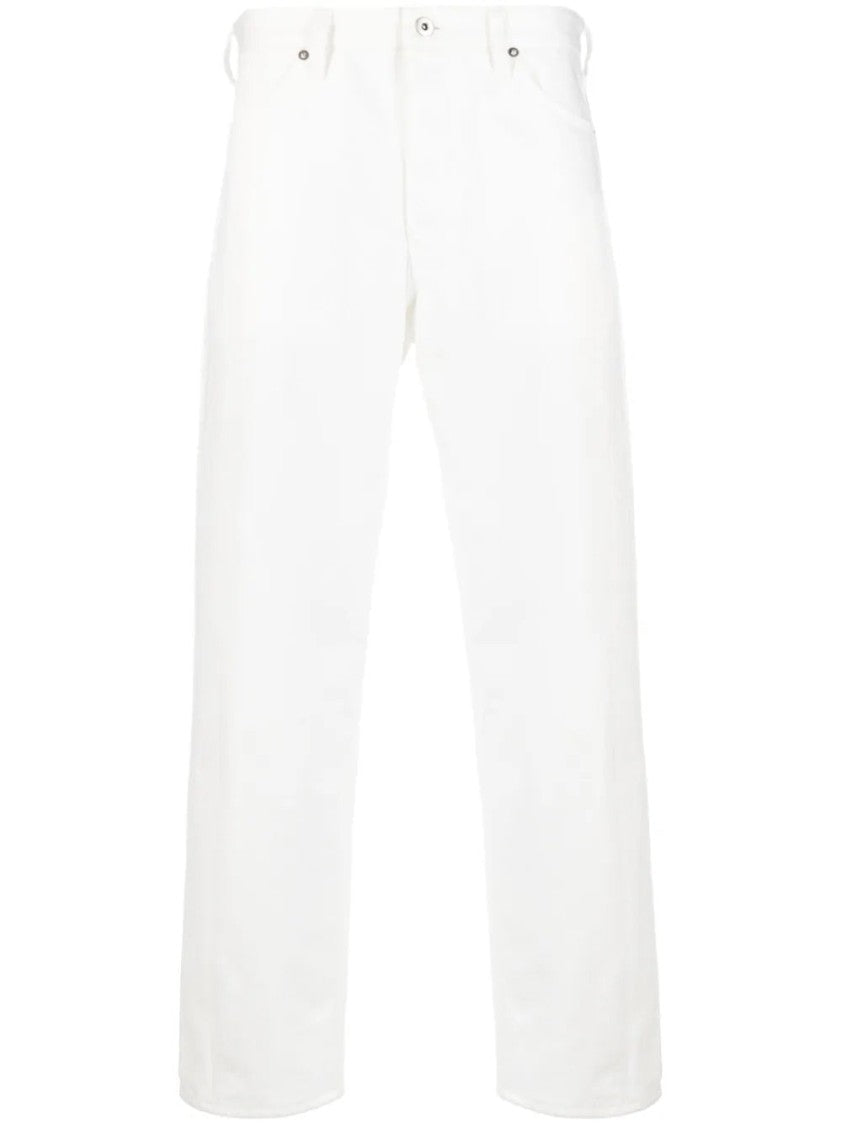 Jil Sander White Straight Jeans With Classic Five-Pocket Design