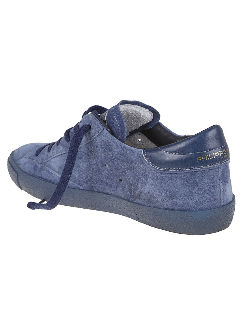 Philippe Model Calf Leather Sneakers With Soft Suede Finish