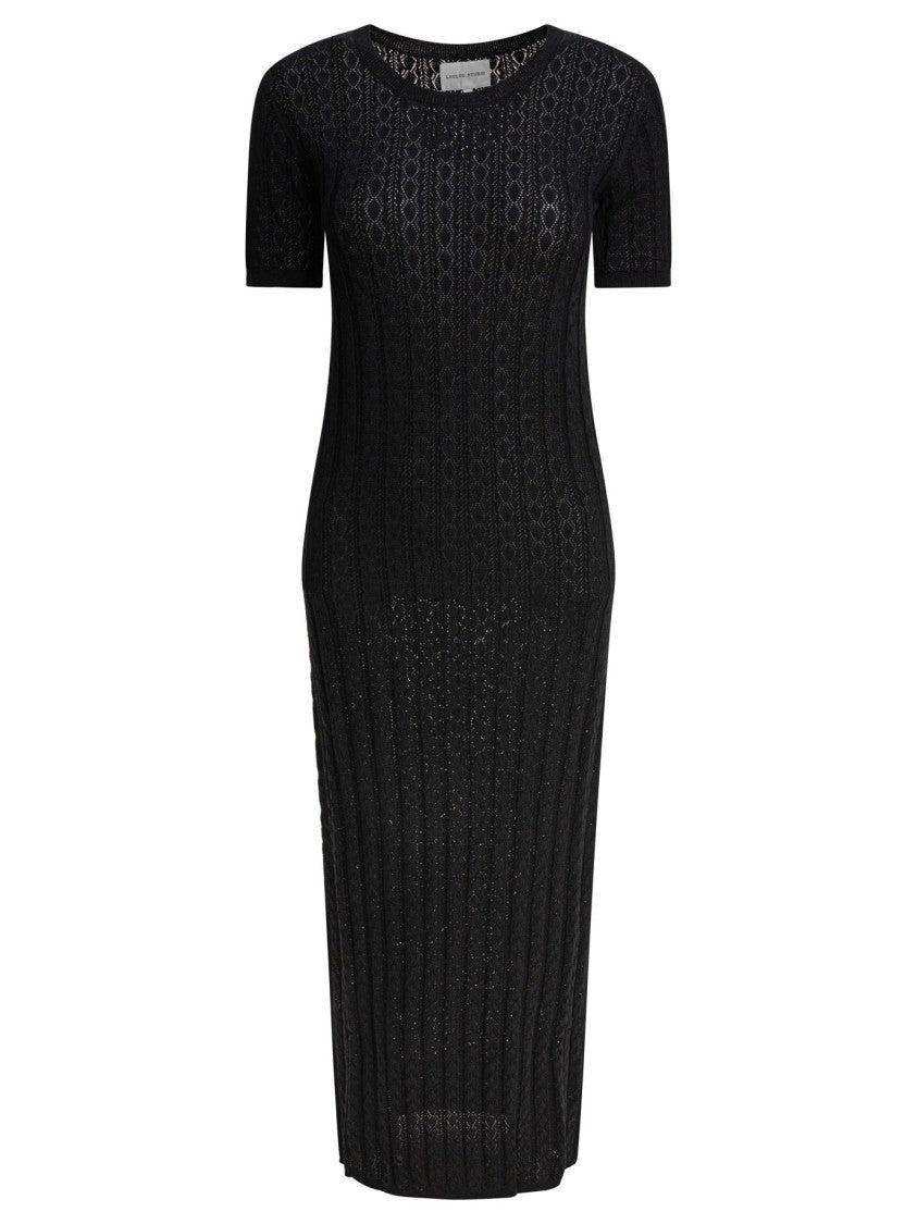 Loulou Studio Fitted Midi Dress With Lace-Like Pattern