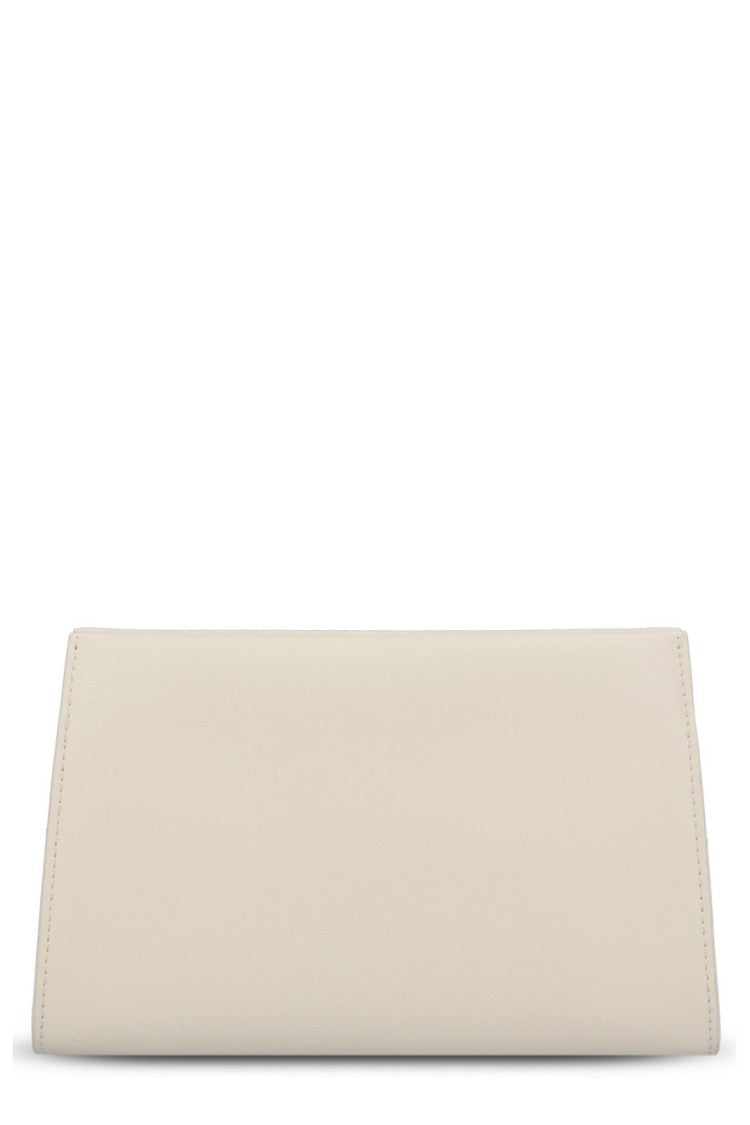 Furla Cream Minimalist Bag With Gold Chain Strap