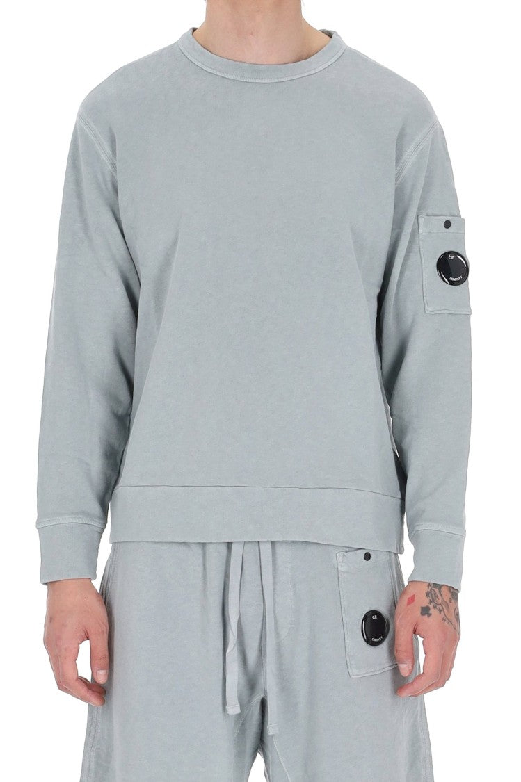 C.P. Company Blue Malfile Cotton Crewneck Sweater