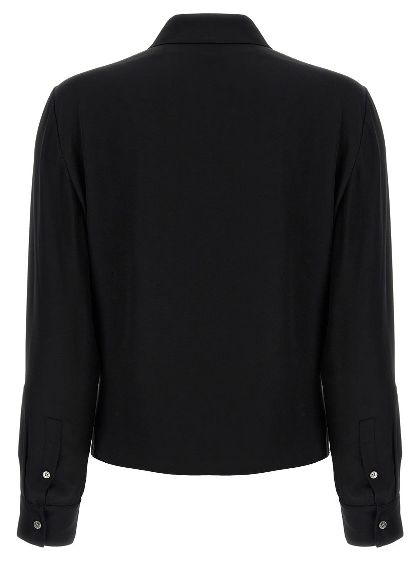 Theory 'Pk Label Wrap' Blouse