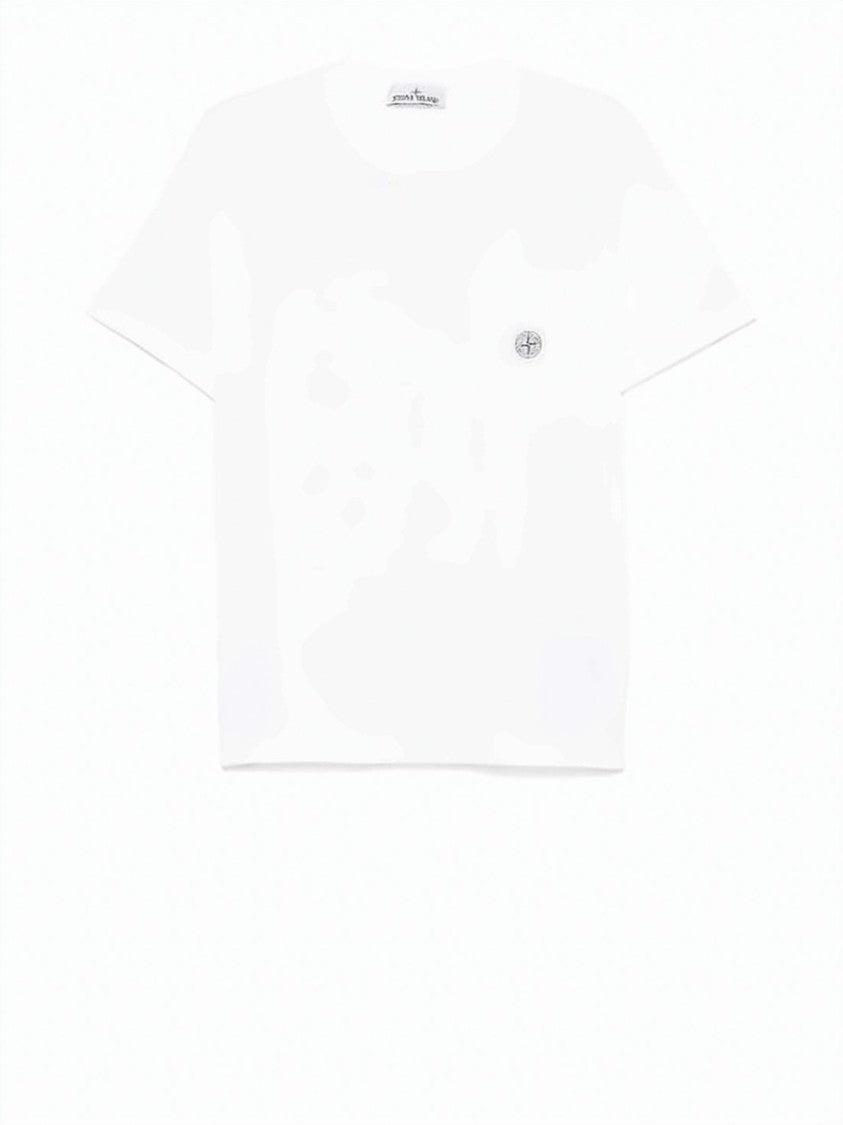 Stone Island White Crew Neck T-Shirt
