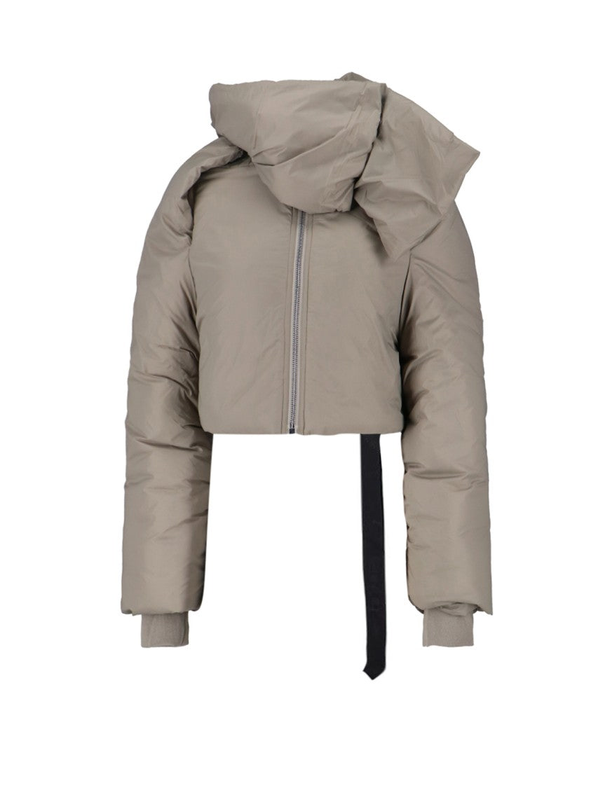 Drkshdw By Rick Owens Cropped Padded Down Jacket – Grey