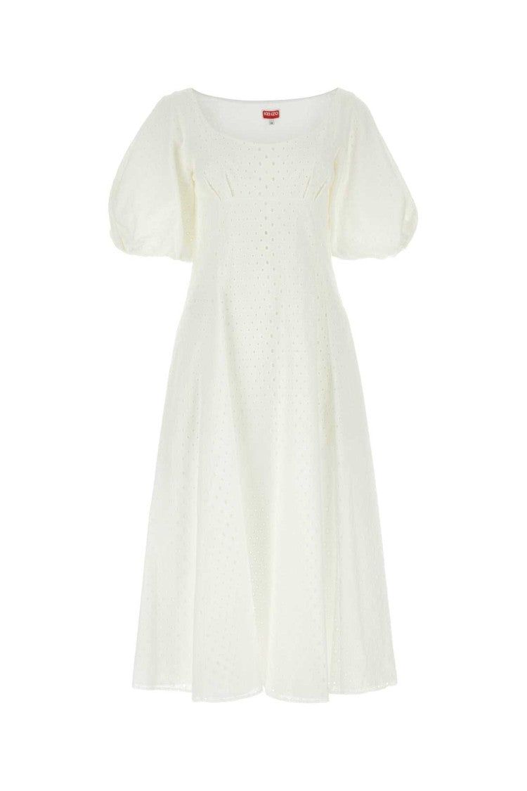 Kenzo White Broderie Anglaise Dress