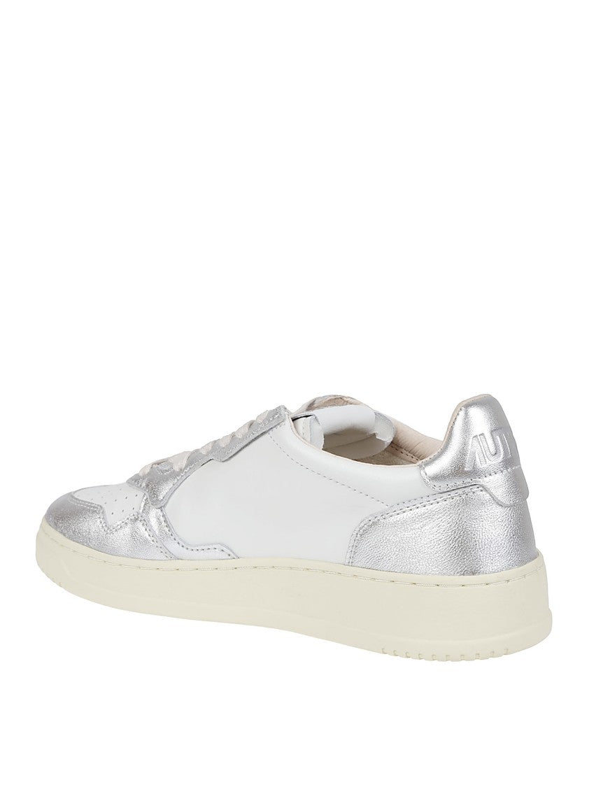 Autry White Sneakers With Metallic Accents