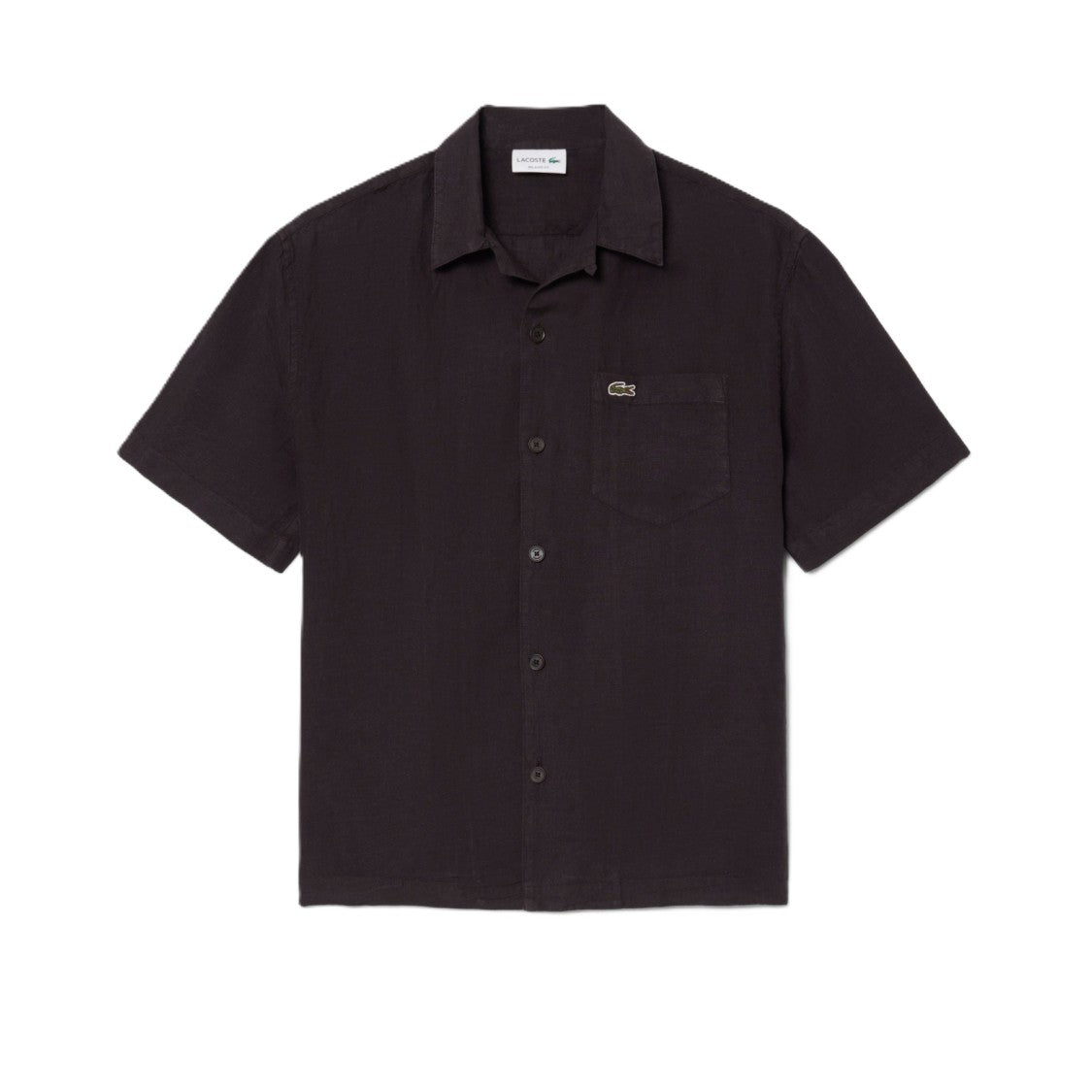 Lacoste Short-Sleeved Button-Up Shirt With Classic Collar