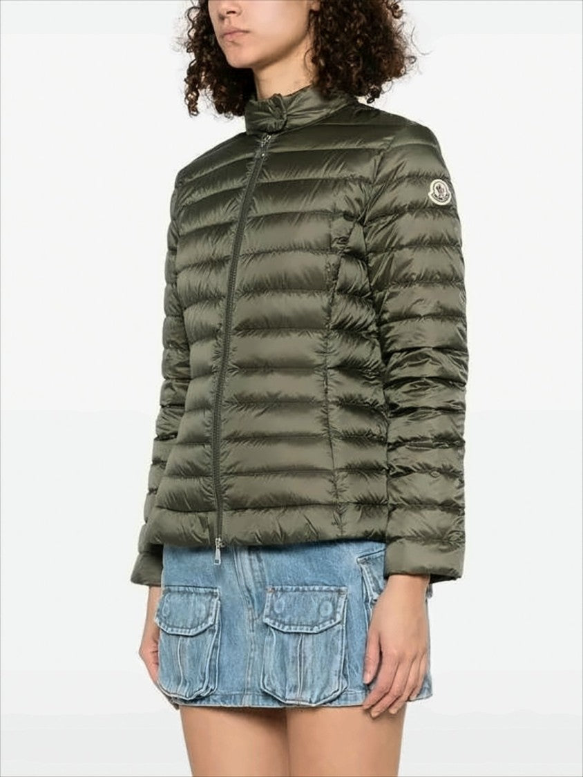 Moncler Quilted Down Jacket With Fitted Silhouette And High Collar