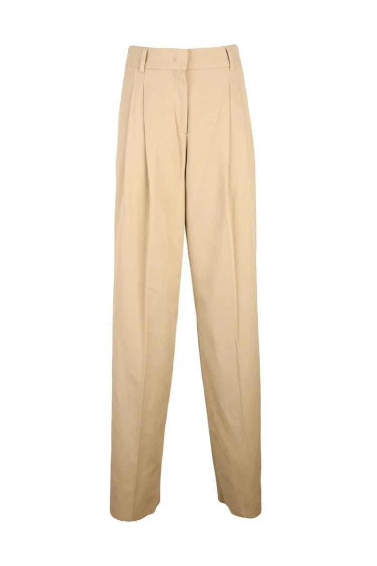 Max Mara Ezio Wide Leg Trousers - Beige