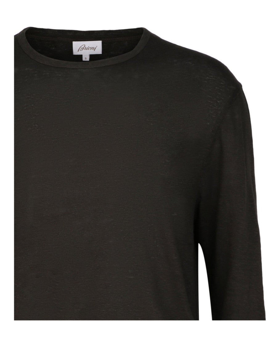 Brioni Crewneck Long-Sleeve T-Shirt