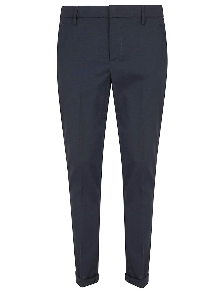 Dondup Gaubert Cotton Trousers With Low-Rise Waist And Tapered Leg