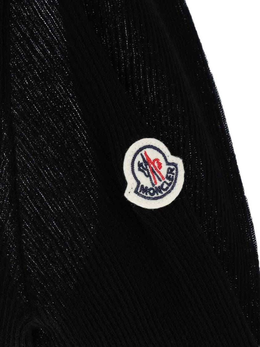 Moncler Ribbed Cotton Blend Moncler Top With Classic Collar