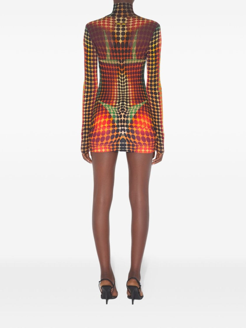 Jean Paul Gaultier Multicolour Silk And Nylon Slim Top