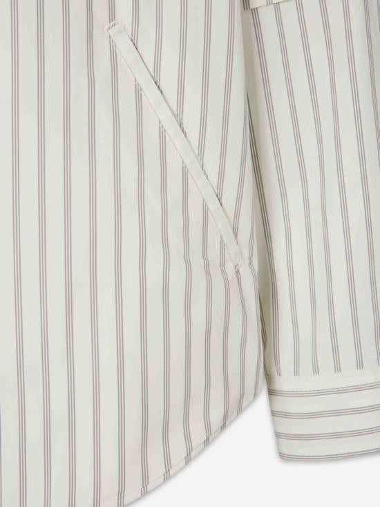 Acne Studios Double Sleeve Button-Up Shirt With Vertical Stripes