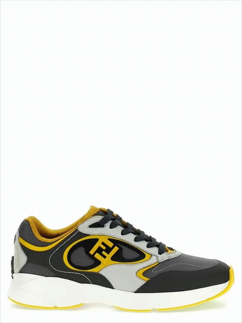 Fendi Dynamic Layered Sneakers With Calf Leather
