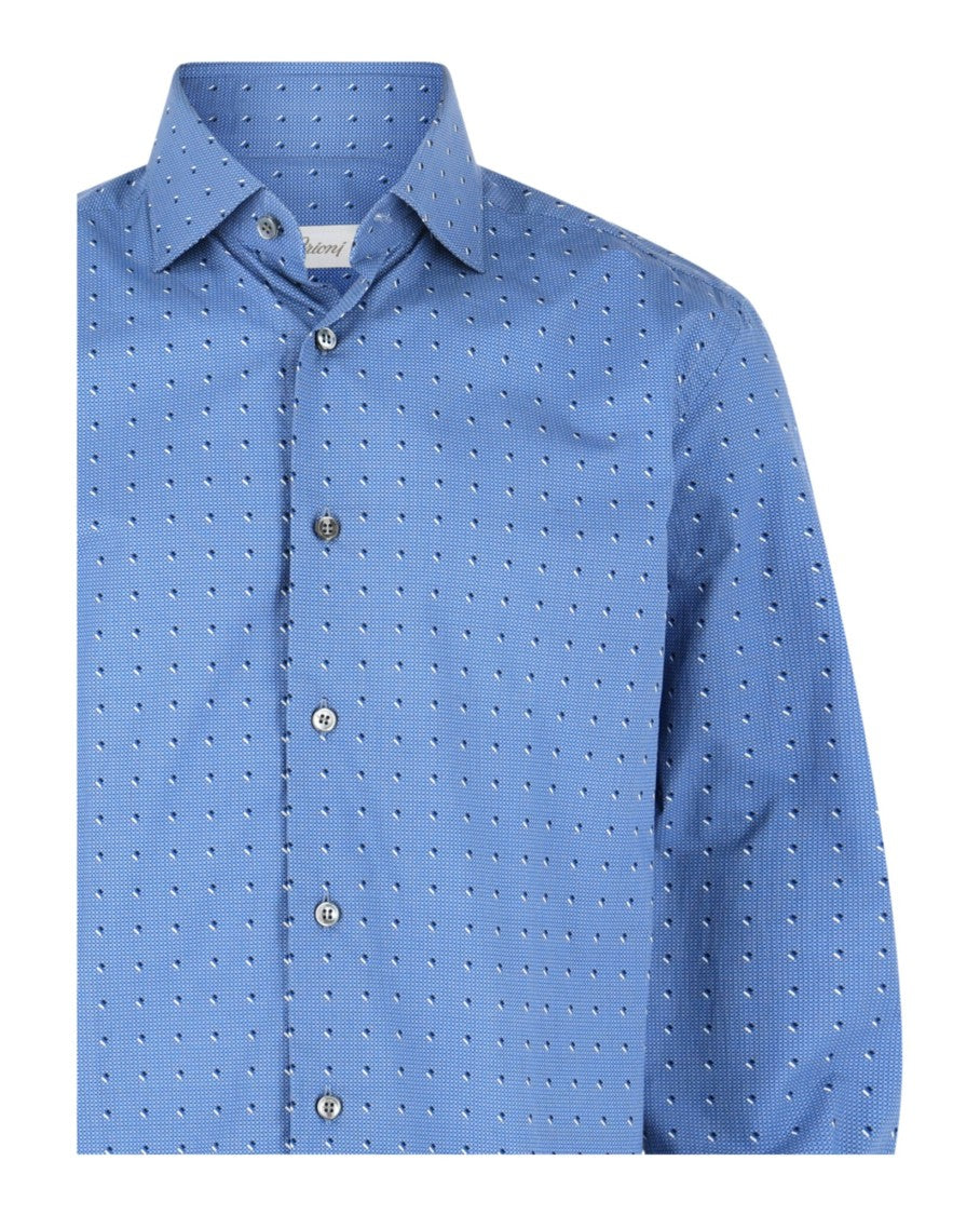 Brioni Micro-Check Button-Up Shirt