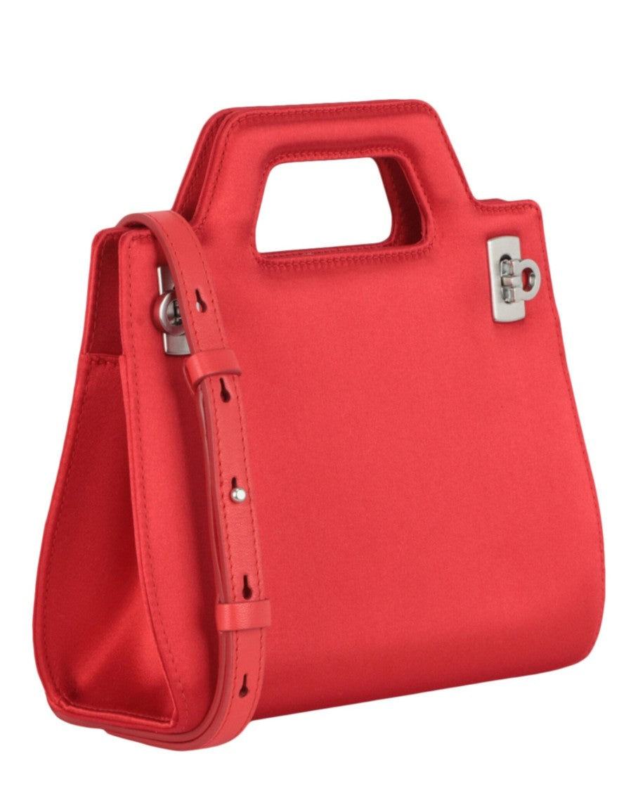 Ferragamo Mini Wanda Satin Top-Handle Bag