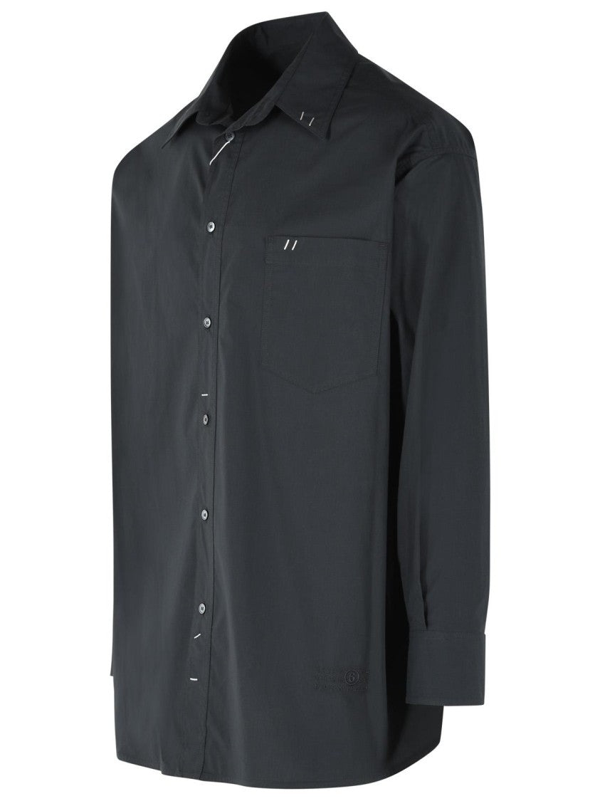 Mm6 By Maison Margiela Black Cotton Shirt