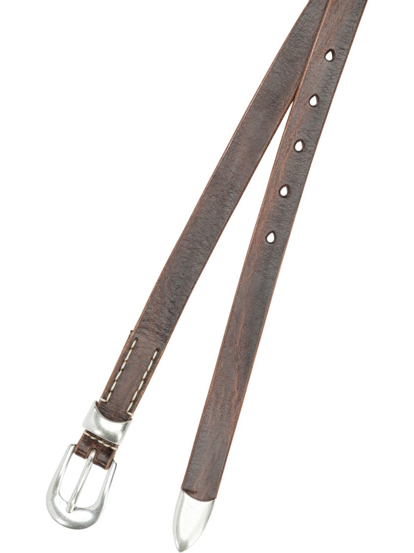 Our Legacy Slim Calfskin Leather Belt With Polished Metal Buckle