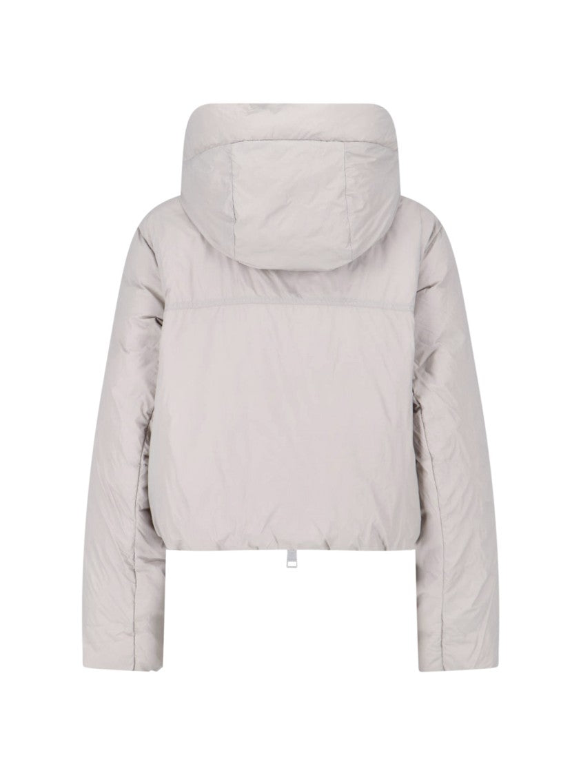 Canada Goose Beige Elba Hooded Padded Cropped Jacket
