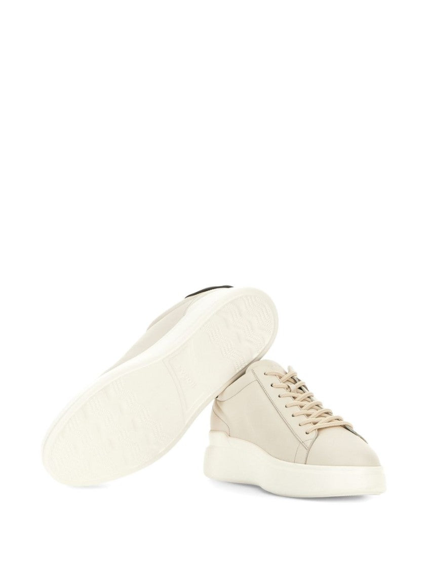 Hogan Low-Top Beige Leather Sneakers