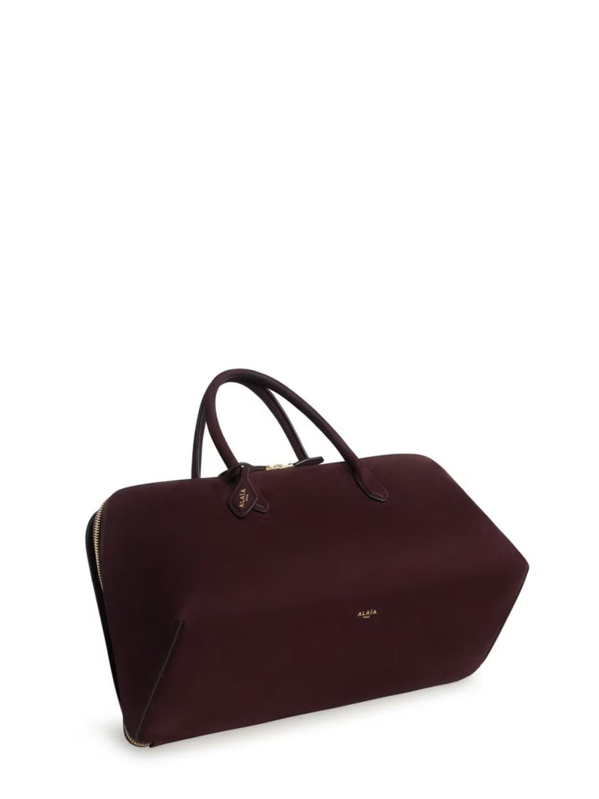 Alaïa Burgundy Nubuck Medium Delta Shoulder Bag