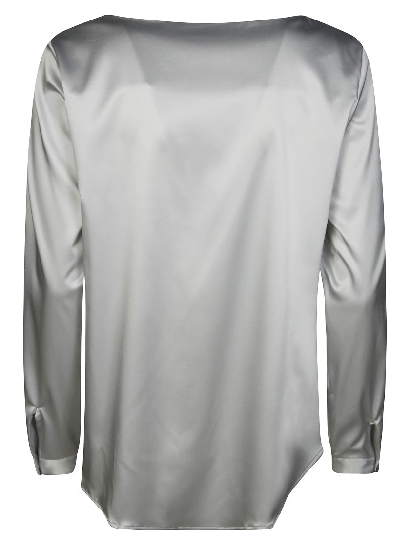 Friedman Satin Blouse With Lustrous Finish