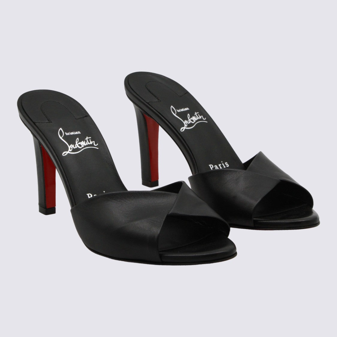 Christian Louboutin Open-Toe Sandals With Crisscross Leather Strap