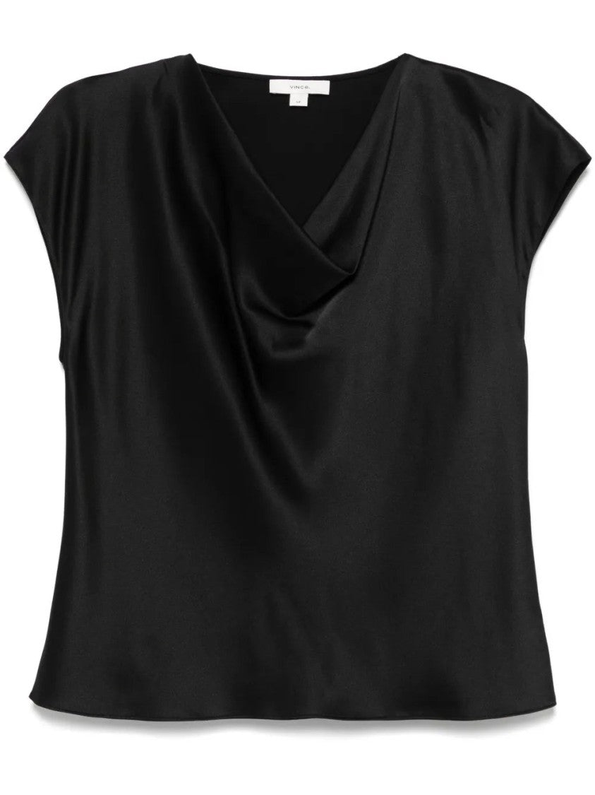 Vince Cowl Nk Cap Slv Blouse