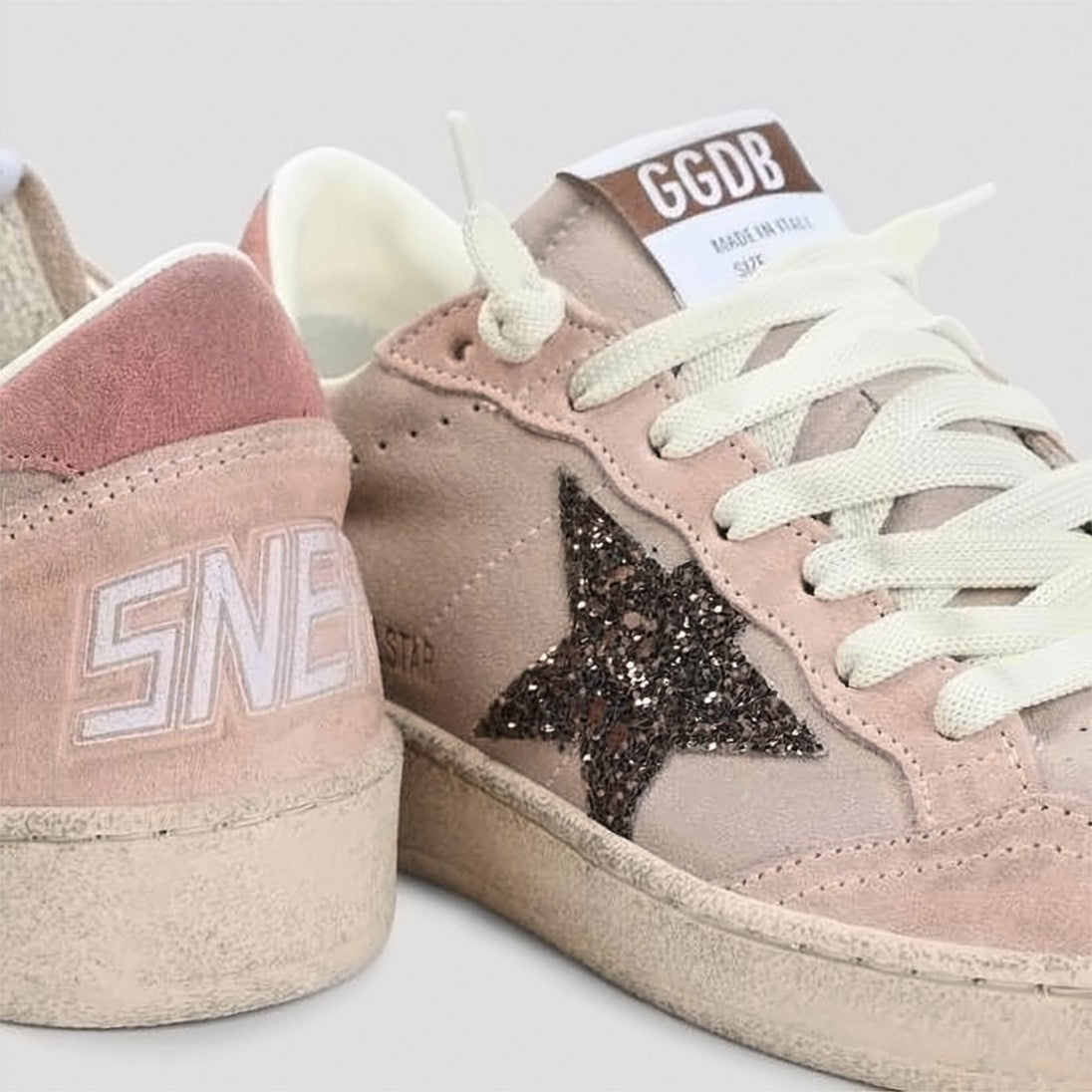 Golden Goose Suede Low-Top Sneakers With Distressed Finish