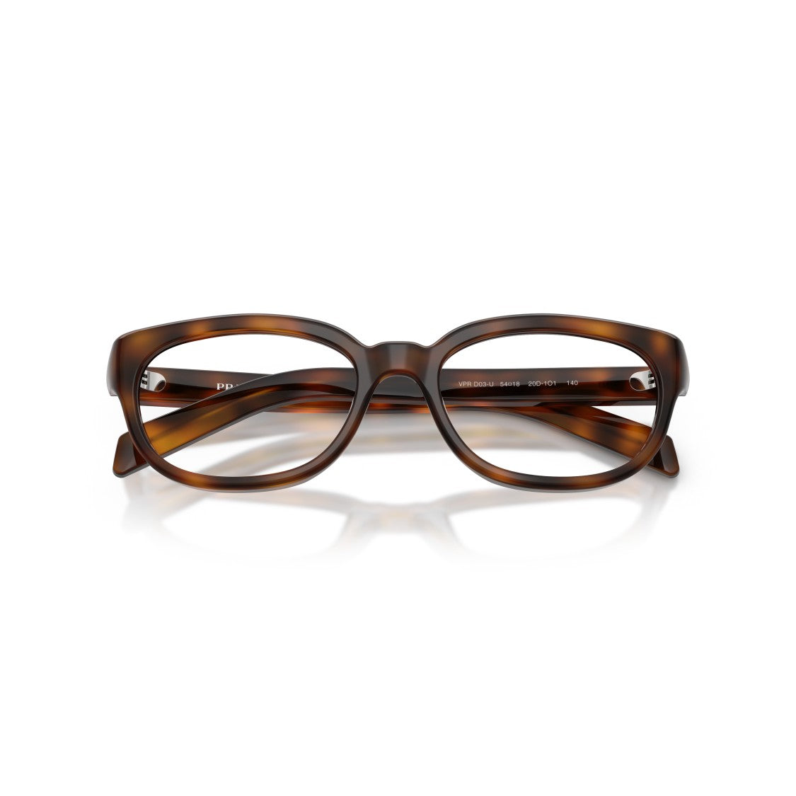 Prada 0Pr D03vu Classic Rectangular Tortoiseshell Eyeglasses