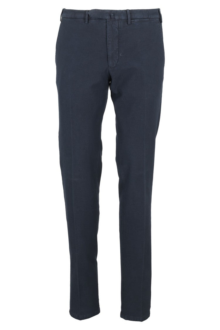 Santaniello Structured Blue Chino Pants